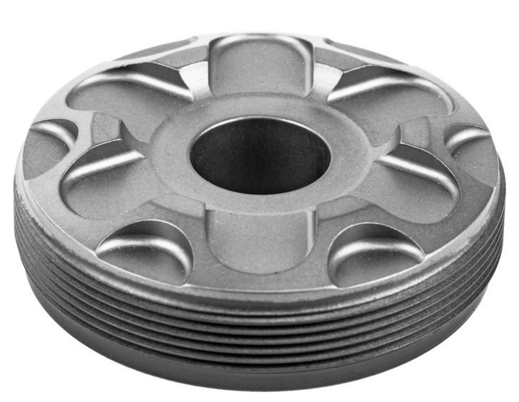 RUGGED SUPPRESSORS TI FRONT CAP 7.62 MATTE FINISH SILVER