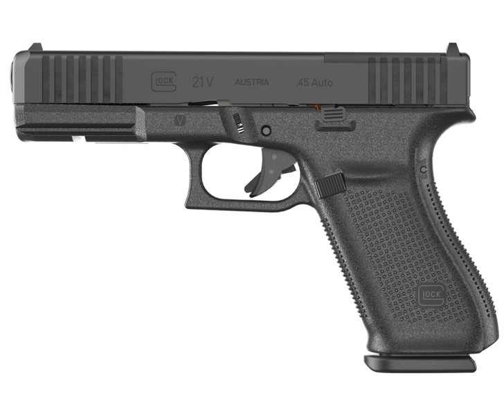 GLOCK 21V MOS 45ACP SEMI-AUTO PISTOL 4.61'' BARREL DLC FINISH OPTICS READY 3 MAGAZINES