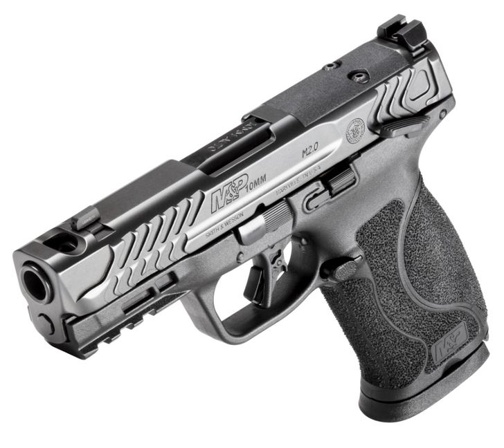 SMITH & WESSON M&P 2.0 10MM COMPACT PISTOL CARRY COMP STRIKER FIRED 4'' PORTED BARREL OPTICS READY THUMB SAFETY 2 MAGAZINES 10 ROUNDS