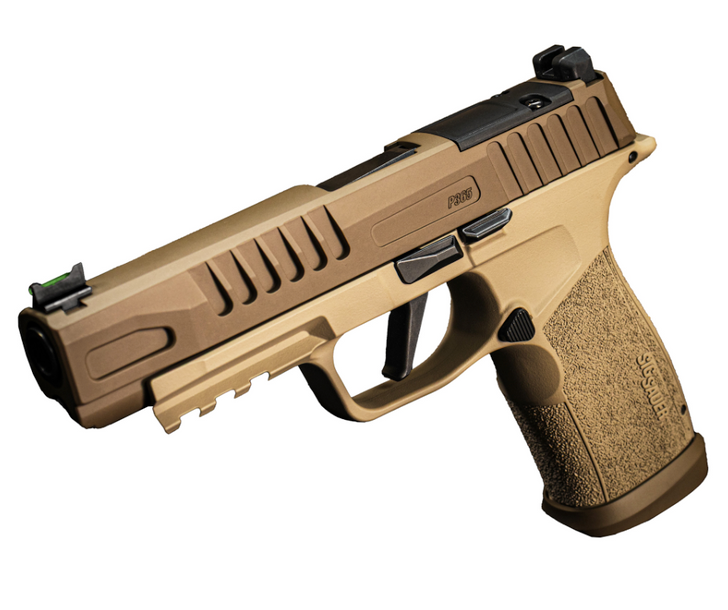 SIG SAUER P365 FUSE 9MM COMPACT PISTOL 4.3'' LXG GRIP OPTIC READY COMBAT SIGHTS 3 MAGAZINES 2 TONE TAN CERAKOTE FINISH