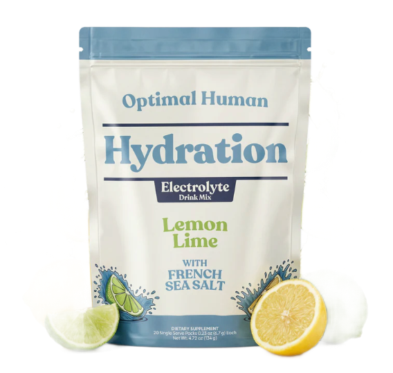 OPTIMAL HUMAN HYDRATION ELECTROLYTE DRINK MIX WITH FRENCH SEA SALT - LEMON LIME