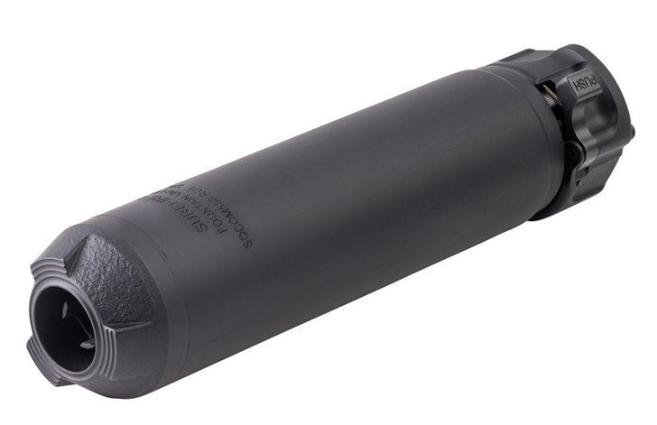 SUREFIRE SOCOM RC4 RIFLE SUPPRESSOR 5.56 INCONEL CONSTRUCTION 17 OUNCES LBP END MOUNT FAST ATTACHE CERAKOTE FINISH BLACK