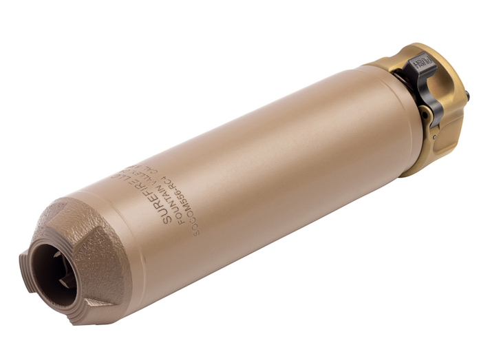 SUREFIRE SOCOM RC4 RIFLE SUPPRESSOR 5.56 INCONEL CONSTRUCTION 17 OUNCES LBP END MOUNT FAST ATTCH CERAKOTE FDE