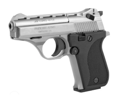 PHOENIX ARMS HP22 22LR PISTOL SATIN NICKEL FINISH 3'' BARREL 10 ROUND 1 MAGAZINE - NO ORIGINAL BOX - PREOWNED