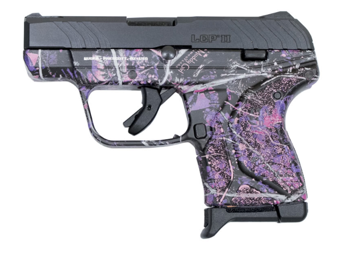 RUGER LCP II 380 ACP SEMI-AUTO PISTOL MUDDY GIRL CAMO  1 MAZAZINE 6 + 1 - NO ORIGINAL BOX - PREOWNED