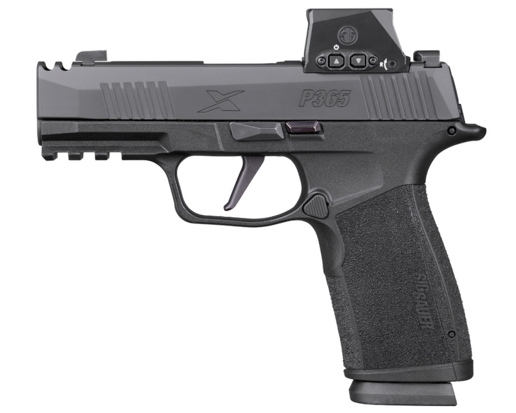 SIG SAUER P365X MACRO 9MM COMPENSATED PISTOL 3.1'' BARREL ROMEO-X SIG-LOC COMPACT OPTIC 2 MAGAZINES BLACK