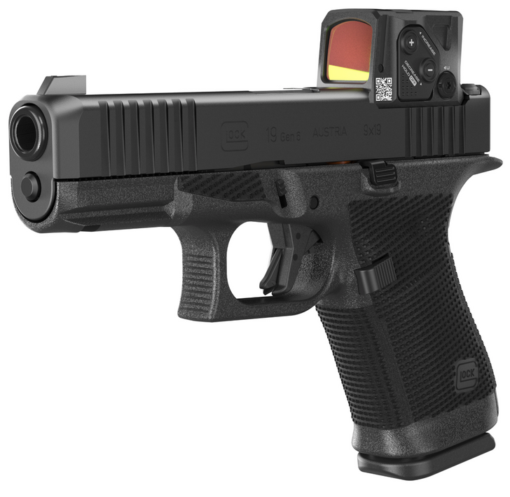GLOCK 19 GEN6 COA 9MM PISTOL 4.02'' BARREL DLC FINISH AIMPOINT ACRO OPTIC 10 ROUNDS 3 MAGAZINES