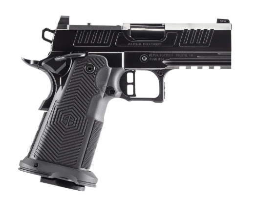 ALPHA FOXTROT AF1911 ROMULUS 9MM SEMI-AUTO 2011 PISTOL 3.5'' BARREL BULL RAMPED POLISHED DLC OPTICS READY POLISHED STAINLESS STEEL FRAME RMR/RMSC FOOTPRINT