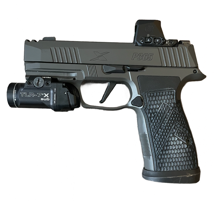 SIG SAUER P365 AXG LEGION 9MM PISTOL 3.1'' BARREL + ROMEO-X RED DOT OPTIC + STREAMLIGHT TLR-7X SUB LIGHT - ORIGINAL BOX - PREOWNED