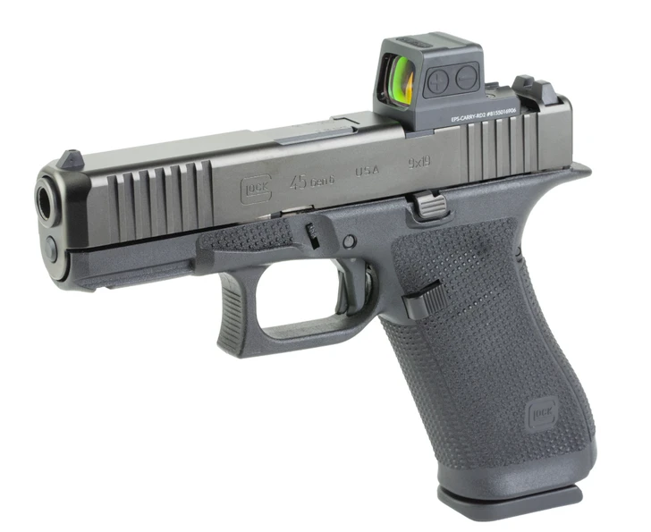 GLOCK 45 GEN 6 SEMI-AUTO 9MM PISTOL 4.02'' BARREL DLC FINISH + HOLOSUN EPS CARRY 2 MOA RED DOT 10 ROUNDS 3 MAGAZINES