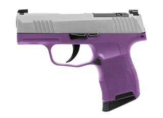 SIG SAUER P365 PURPLE RAIN SEMI AUTO 9MM SUBCOMPACT PISTOL 3.1 BARREL PURPLE STAINLESS STEEL SLIDE OPTICS READY 10 ROUNDS 2 MAGAZINES