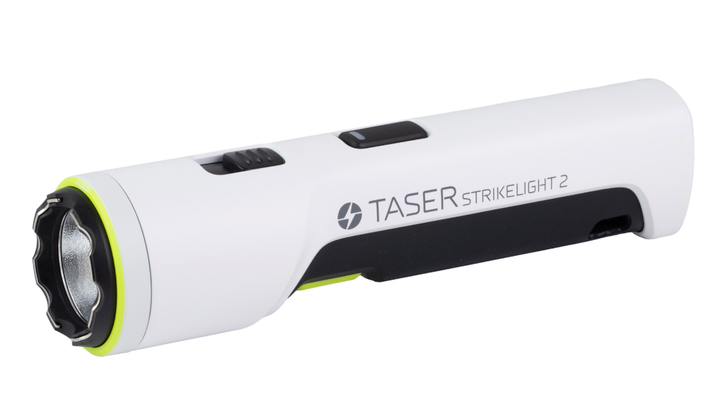 TASER STRIKELIGHT 2 KIT STUN GUN INCLUDES WRIST STRAP AND CHARGING CABLE - WHITE