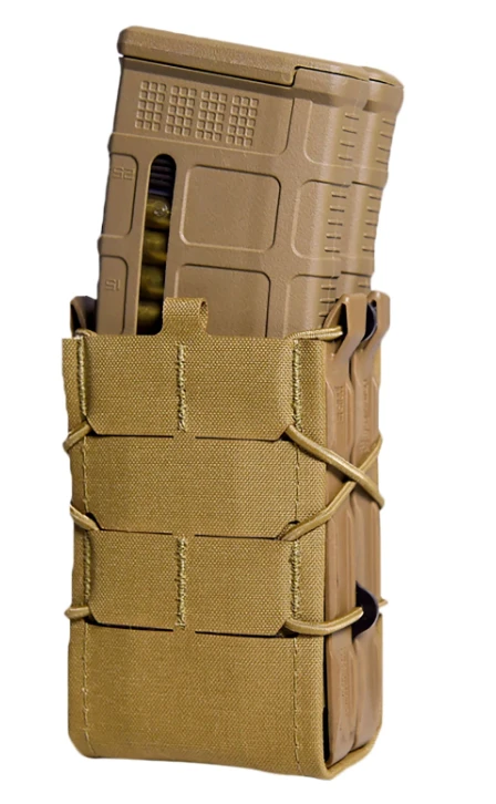 HIGH SPEED GEAR X2R MAGAZINE POUCH (2) AR15 MAGAZINES NYLON/THERMOPLASTIC CONSTRUCTION COYOTE
