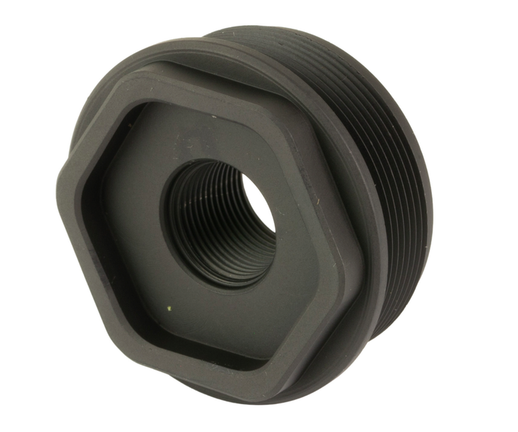 BREEK ARMS UNIVERSAL HUB DIRECT THREAD 1.375X24 TPI HUB SUPPRESSORS 1/2X28 THREAD PITCH TITANIUM CONSTRUCTION MATTE FINISH BLACK