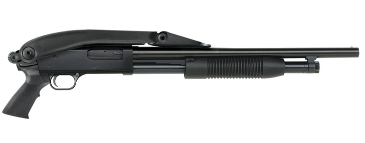 MOSSBERG MAVERICK 88 12 GAUGE TACTICAL PUMP SHOTGUN 5 + 1 + ATI TOP FOLDING STOCK COLLAPSIBLE FOLDING - NO ORIGINAL BOX - PREOWNED