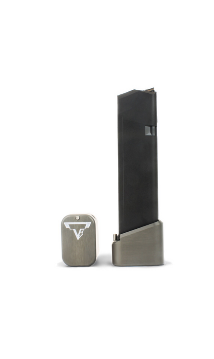 TARAN TACTICAL GLOCK 9/40 + 5/6 BASE PAD - TITANIUM GRAY