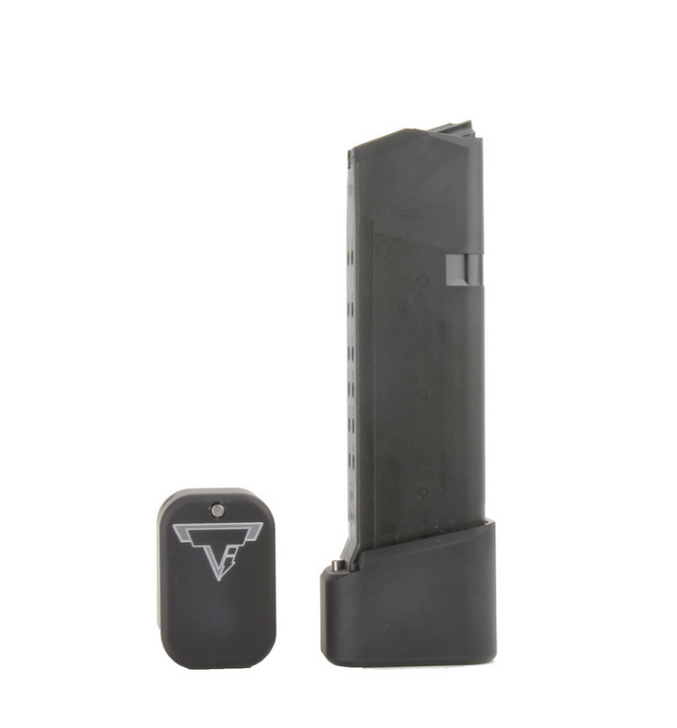 TARAN TACTICAL INNOVATION FIREPOWER FITS GLOCK 19/23 + 4/5 BASE PAD - FLAT BLACK