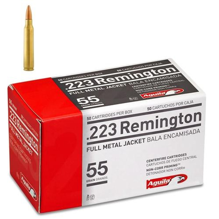 AGUILA 223 REMINGTON 55 GR FMJ AMMUNITION - 50 ROUNDS