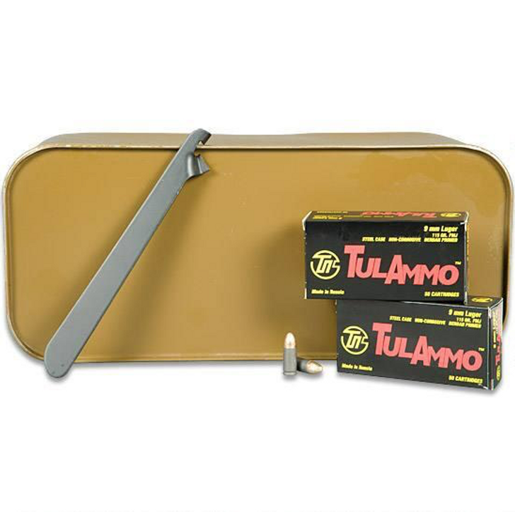 TULAMMO 9MM LUGER 115 GR AMMUNITION - 900 ROUND TIN