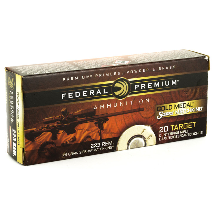 FEDERAL PREMIUM 223 REMINGTON 69 GRAIN SIERRA MATCHKING AMMUNITION - 20 ROUND BOX