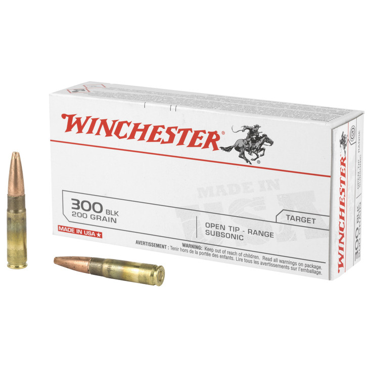 WINCHESTER 300 BLACKOUT 200 GRAIN OPEN TIP SUBSONIC - 20 ROUND BOX