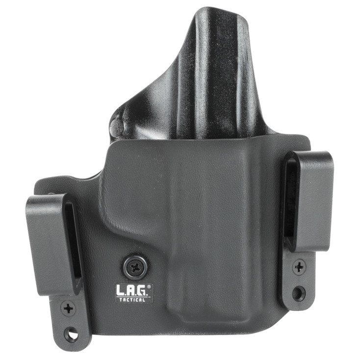 L.A.G. TACTICAL DEFENDER IWB OWB COMBO FITS S&W M&P SHIELD 9/40 KYDEX RIGHT HAND - BLACK