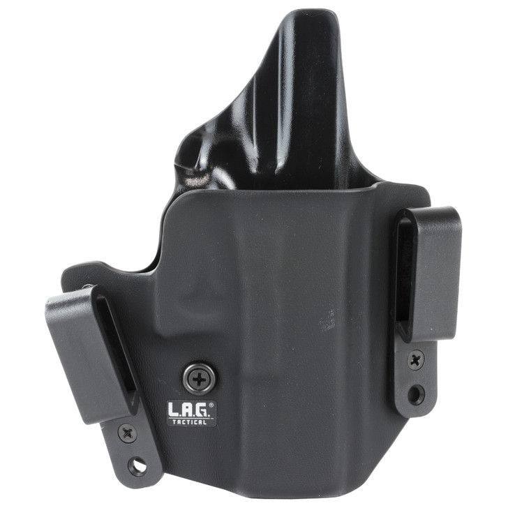 L.A.G. TACTICAL DEFENDER IWB OWB COMBO FITS GLOCK 19/23/32 KYDEX RIGHT HAND - BLACK