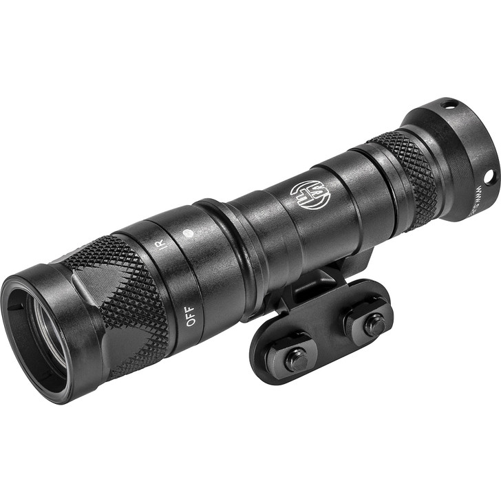 SUREFIRE M340V SCOUT PRO FLASHLIGHT 250 LUMENS LIGHT 100 mW OF IR 1913 PICATINNY MOUNT INSTALLED MLOK MOUNT INCLUDED ON/OFF TAIL CAP - BLACK