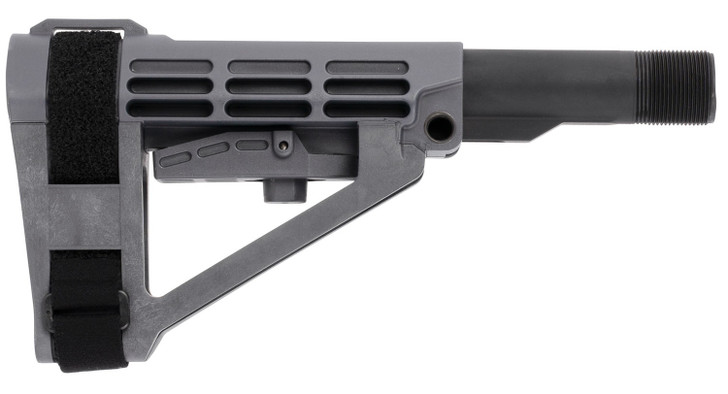 SB TACTICAL SBA403MSB SBA4 AR WITH CARBINE EXTENSION 5 POSITION FITS ALL PLATFORMS WITH MIL-SPEC CARBINE EXTENSION  - GRAY