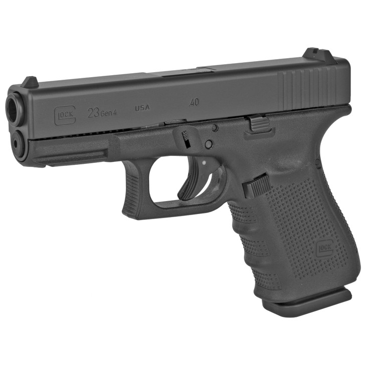 GLOCK 23 GEN 4 COMPACT 40 S&W 4.02" BARREL POLYMER FRAME FIXED SIGHTS 13 ROUND 3 MAGS - MATTE BLACK