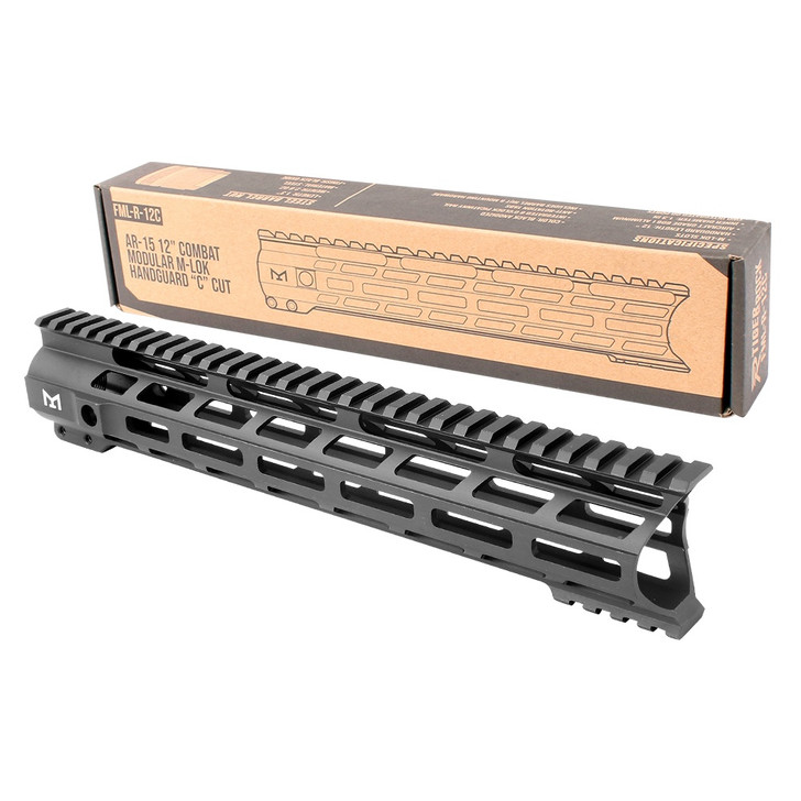 TIGER ROCK FML-R-12C AR15 12" COMBAT MODULAR M-LOK HANDGUARD "C" CUT - BLACK