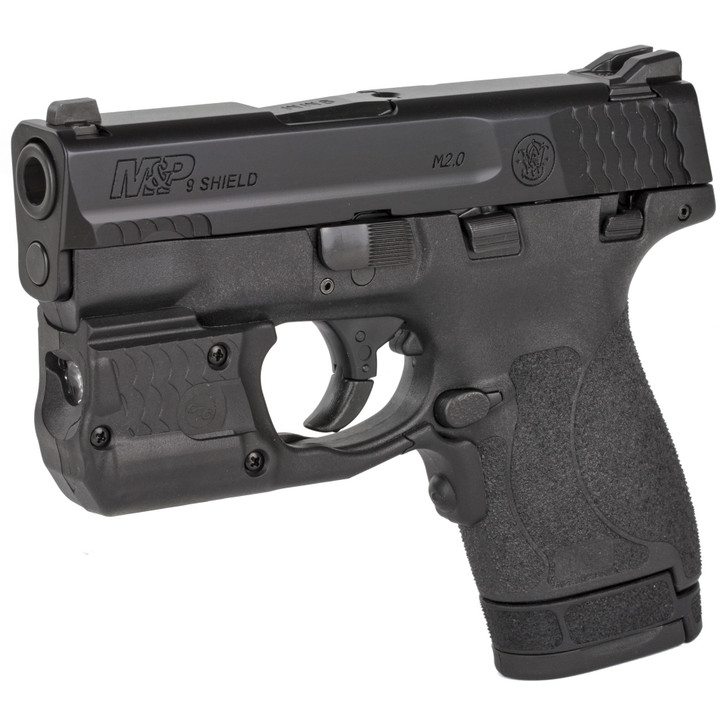SMITH & WESSON SHIELD M2.0 SEMI-AUTO STRIKER FIRED COMPACT 9MM 3.1" 8 ROUND CRIMSON TRACE GREEN LASER GUARD PRO LIGHT AND LASER MANUAL THUMB SAFETY FIXED SIGHTS - BLACK