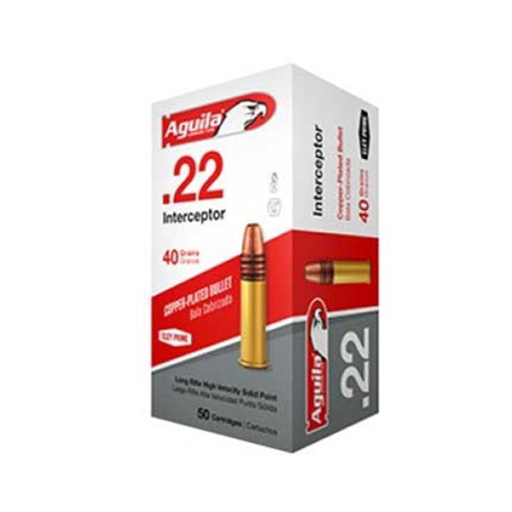 AGUILA 22LR INTERCEPTOR SP 40GR 1470 FPS AMMUNITION - 50 ROUND BOX