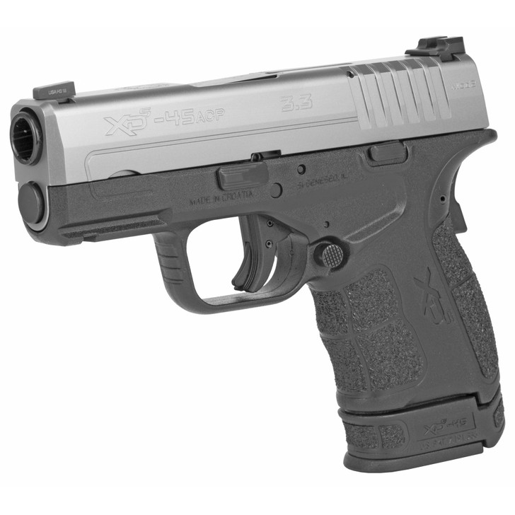 SPRINGFIELD XDS MOD 2 WITH GRIP ZONE 45 ACP 3.3" BARREL TRITIUM NIGHT SIGHTS 6 ROUND 2 MAGS - STAINLESS