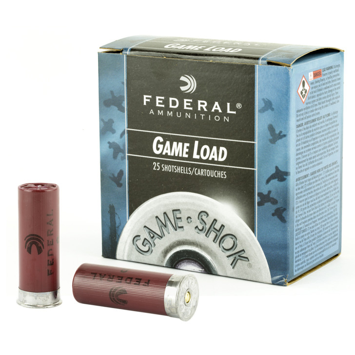 FEDERAL GAME LOAD 12 GAUGE 2.75" #8 3.25 DRAM 1OZ SHOTSHELL 1290 FPS - 25 ROUND BOX