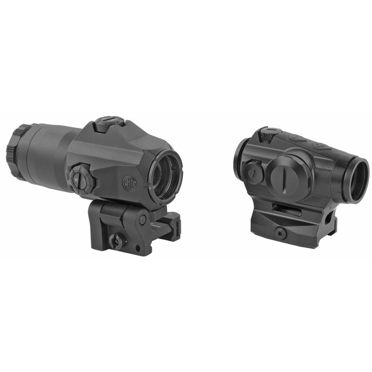 SIG SAUER ROMEO4H AND JULIET 4 COMBO 4X MAGNIFIER RED DOT - BLACK