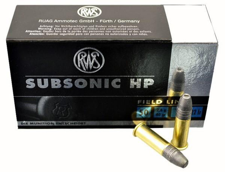 RWS SUBSONIC HP 22LR 40 GRAIN BULLETS - CASE OF 500