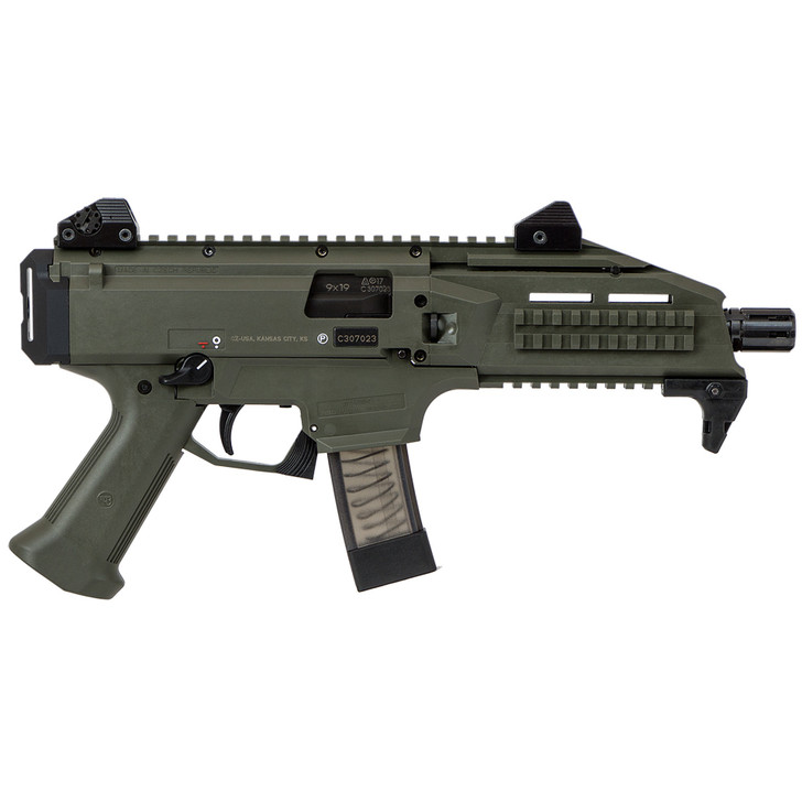 CZ SCORPION EVO 3 S1 PISTOL 9MM 7.7" BARREL 20 ROUND - OD GREEN