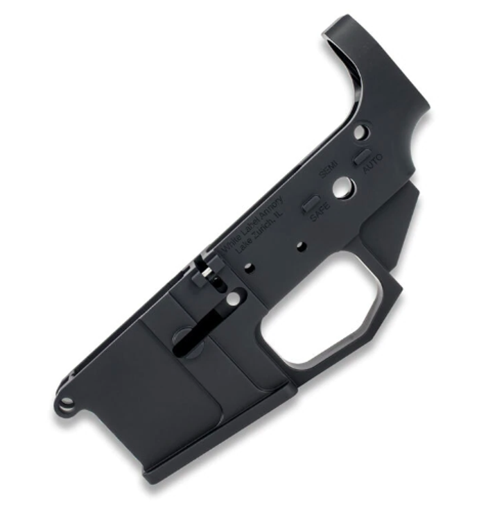 WHITE LABEL ARMORY AR15 LOWER RECEIVER BILLET RIGHT SIDE BOLT RELEASE MODEL WMA15A - ANODIZED BLACK