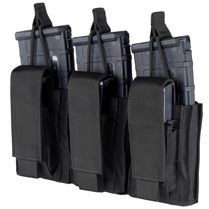 CONDOR OUTDOOR TRIPLE KANGAROO MAG POUCH - GEN II BLACK