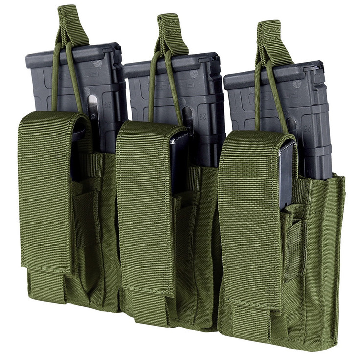 CONDOR OUTDOOR TRIPLE KANGAROO MAG POUCH - GEN II OLIVE DRAB