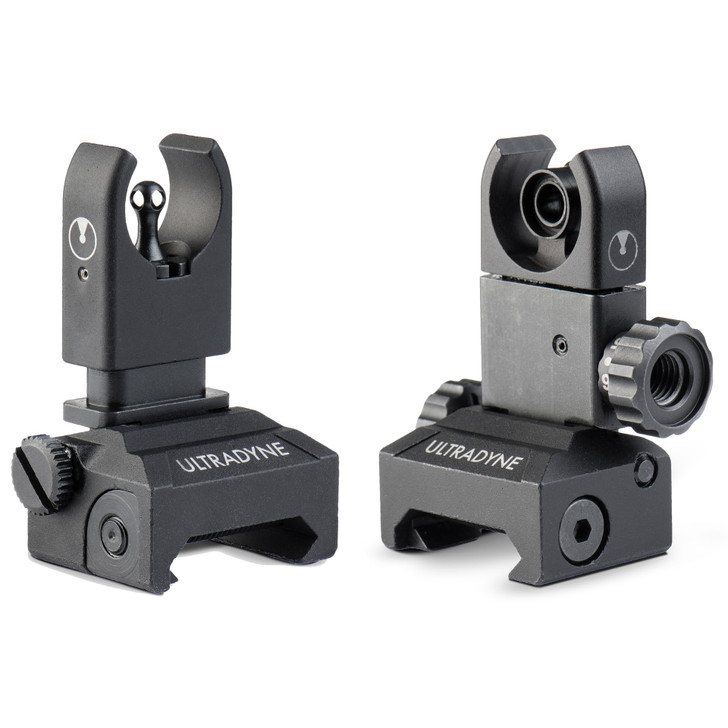 ULTRADYNE USA C4 FRONT AND REAR SIGHT COMBO FITS PICATINNY RAILS 4.7OZ - BLACK