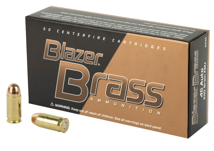 BLAZER AMMUNITION BLAZER BRASS 45 ACP 230 GRAIN FULL METAL JACKET 50 ROUND