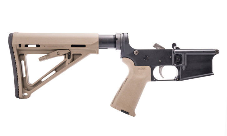ANDERSON MANUFACTURING AM-15 COMPLETE LOWER MAGPUL OPEN - FLAT DARK EARTH