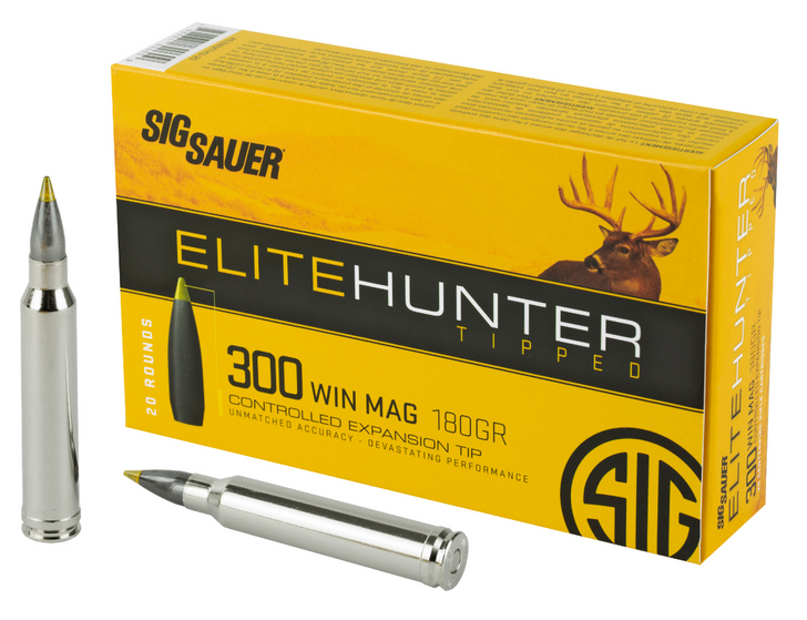 SIG SAUER ELITE HUNTER TIPPED 300 WIN MAG 180 GRAIN CONTROLLED EXPANSION TIP - 20 ROUND BOX