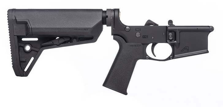 AERO PRECISION AR15 COMPLETE LOWER RECEIVER WITH MOE SL GRIP & SL-S CARBINE STOCK - ANODIZED BLACK