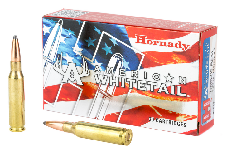 HORNADY AMERICAN WHITETAIL 7MM-08 139 GRAIN SOFT POINT INTERLOCK 20 ROUND BOX