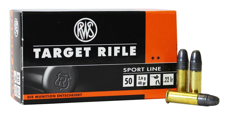 RWS TARGET RIFLE 22LR 40 GRAIN BULLETS - CASE OF 50