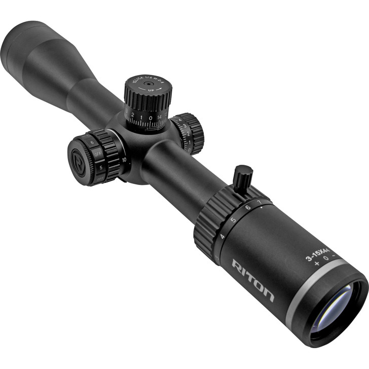 RITON OPTICS X3 CONQUER RIFLE SCOPE 3-15X44MM 30MM TUBE PDTR ILLUMINATED RETICLE SECOND FOCAL PLANE BLACK