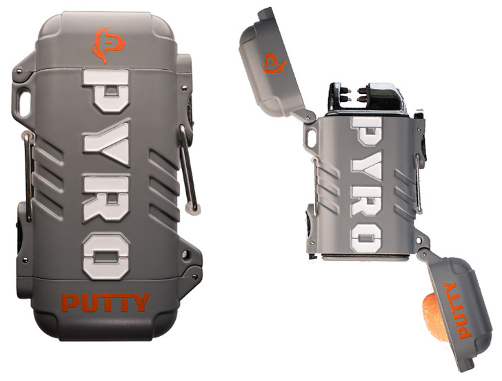 PYRO PUTTY ELITE DUAL ARC LIGHTER - GRAY